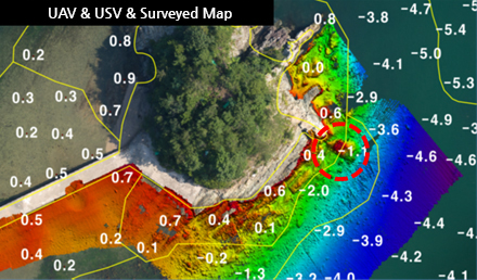 UAV & USV & Surveyed Map